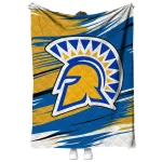 san jose state spartans wild lines blue white quilt blanket best selling