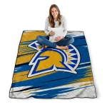 san jose state spartans wild lines blue white quilt blanket best selling