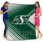 saskatchewan roughriders arrow layers green quilt blanket best selling