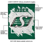 saskatchewan roughriders block border green quilt blanket best selling