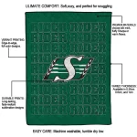 saskatchewan roughriders bold red green quilt blanket best selling