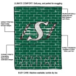 saskatchewan roughriders brick grid green quilt blanket best selling