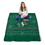 saskatchewan roughriders handdrawn stripes green quilt blanket best selling