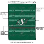 saskatchewan roughriders handdrawn stripes green quilt blanket best selling
