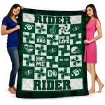 saskatchewan roughriders helmet heart green quilt blanket best selling