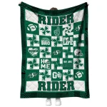saskatchewan roughriders helmet heart green quilt blanket best selling