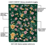 saskatchewan roughriders hibiscus foliage green quilt blanket best selling