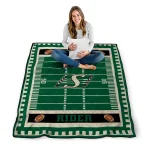 saskatchewan roughriders mickey player green quilt blanket best selling
