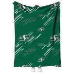 saskatchewan roughriders sketch lines green quilt blanket best selling