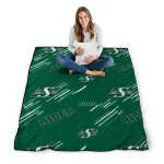 saskatchewan roughriders sketch lines green quilt blanket best selling