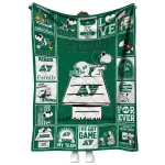 saskatchewan roughriders snoopy love green quilt blanket best selling