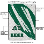 saskatchewan roughriders stroke art green white quilt blanket best selling