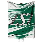 saskatchewan roughriders wild lines green white quilt blanket best selling