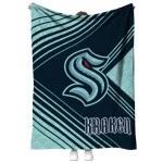 seattle kraken arrow layers blue quilt blanket best selling