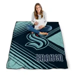 seattle kraken arrow layers blue quilt blanket best selling