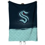 seattle kraken dot illusion blue quilt blanket best selling