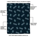 seattle kraken solid classic blue quilt blanket best selling