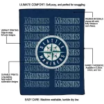 seattle mariners bold red navy blue quilt blanket best selling