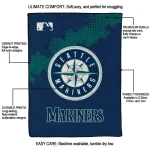seattle mariners league patch navy blue quilt blanket best selling