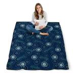 seattle mariners solid classic navy blue quilt blanket best selling