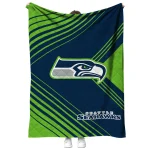 seattle seahawks arrow layers blue quilt blanket best selling