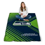 seattle seahawks arrow layers blue quilt blanket best selling