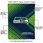seattle seahawks arrow layers blue quilt blanket best selling