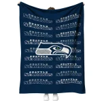 seattle seahawks bold red blue quilt blanket best selling