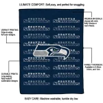 seattle seahawks bold red blue quilt blanket best selling