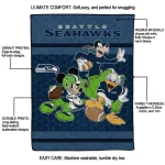 seattle seahawks disney football blue quilt blanket best selling