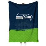 seattle seahawks dot illusion blue quilt blanket best selling