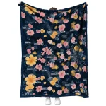 seattle seahawks hibiscus foliage blue quilt blanket best selling