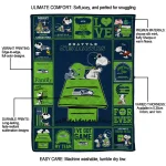 seattle seahawks snoopy love blue quilt blanket best selling