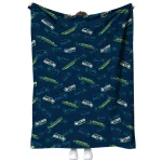 seattle seahawks solid classic blue quilt blanket best selling
