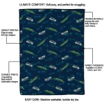 seattle seahawks solid classic blue quilt blanket best selling