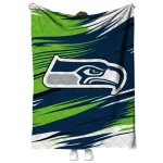 seattle seahawks wild lines blue white quilt blanket best selling