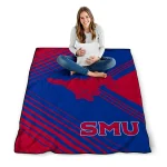 smu mustangs arrow layers blue quilt blanket best selling
