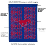 smu mustangs bold red blue quilt blanket best selling