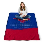 smu mustangs dot illusion blue quilt blanket best selling