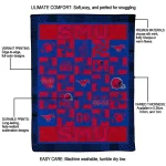 smu mustangs helmet heart blue quilt blanket best selling