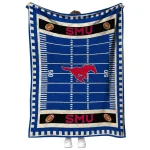 smu mustangs mickey player blue quilt blanket best selling