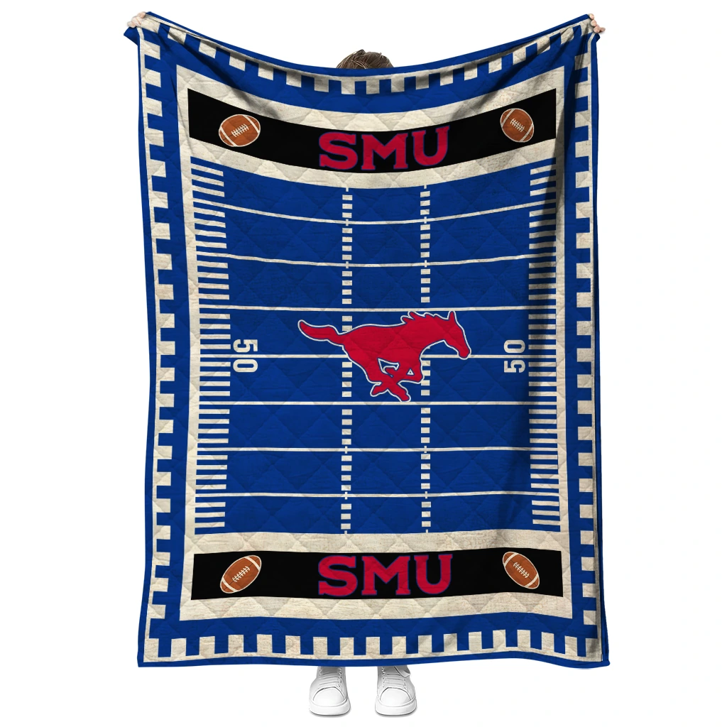 smu mustangs mickey player blue quilt blanket fashion forward smu mustangs mickey player blue quilt blanket fashion forward