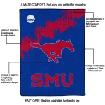 smu mustangs paint trail blue quilt blanket best selling
