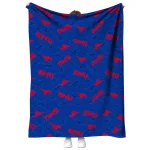 smu mustangs solid classic blue quilt blanket best selling
