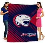 south alabama jaguars arrow layers blue quilt blanket best selling