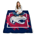 south alabama jaguars block border blue quilt blanket best selling