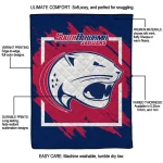 south alabama jaguars block border blue quilt blanket best selling