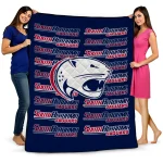 south alabama jaguars bold red blue quilt blanket best selling