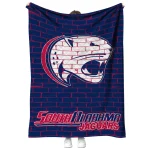 south alabama jaguars brick grid blue quilt blanket best selling