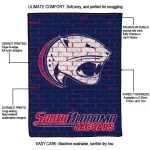 south alabama jaguars brick grid blue quilt blanket best selling